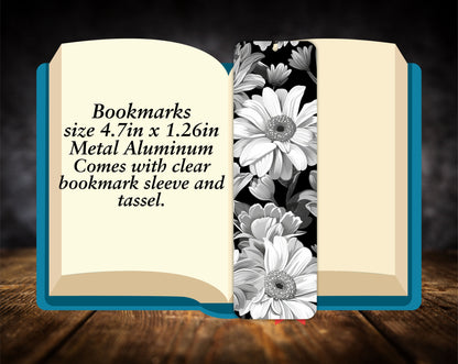 Bookmarks-Black & White Flowers