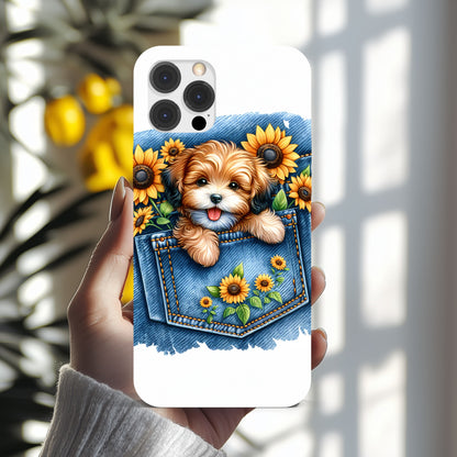 iPhone Case Denim Pocket Dog