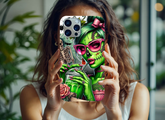 iPhone Case Zombie Girl with Sunglasses