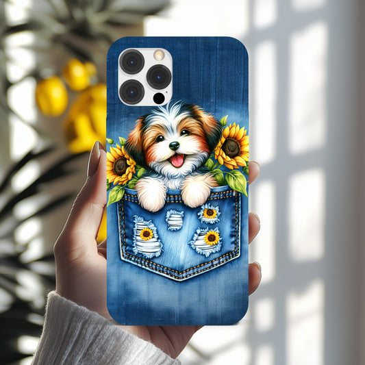 iPhone Case Denim Pocket Dog