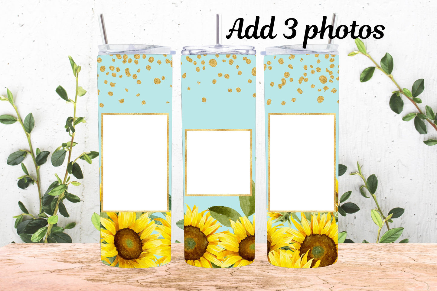 20oz Photo Tumbler Sunflower Skies 3