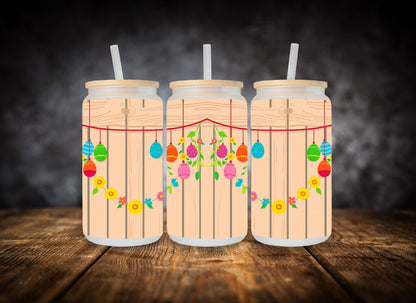 Glass Can-  Easter Wood