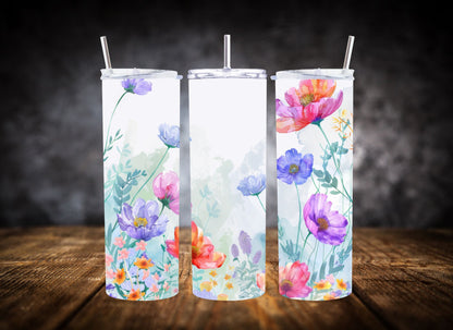 20oz Tumbler- Watercolor Spring Floral Collection