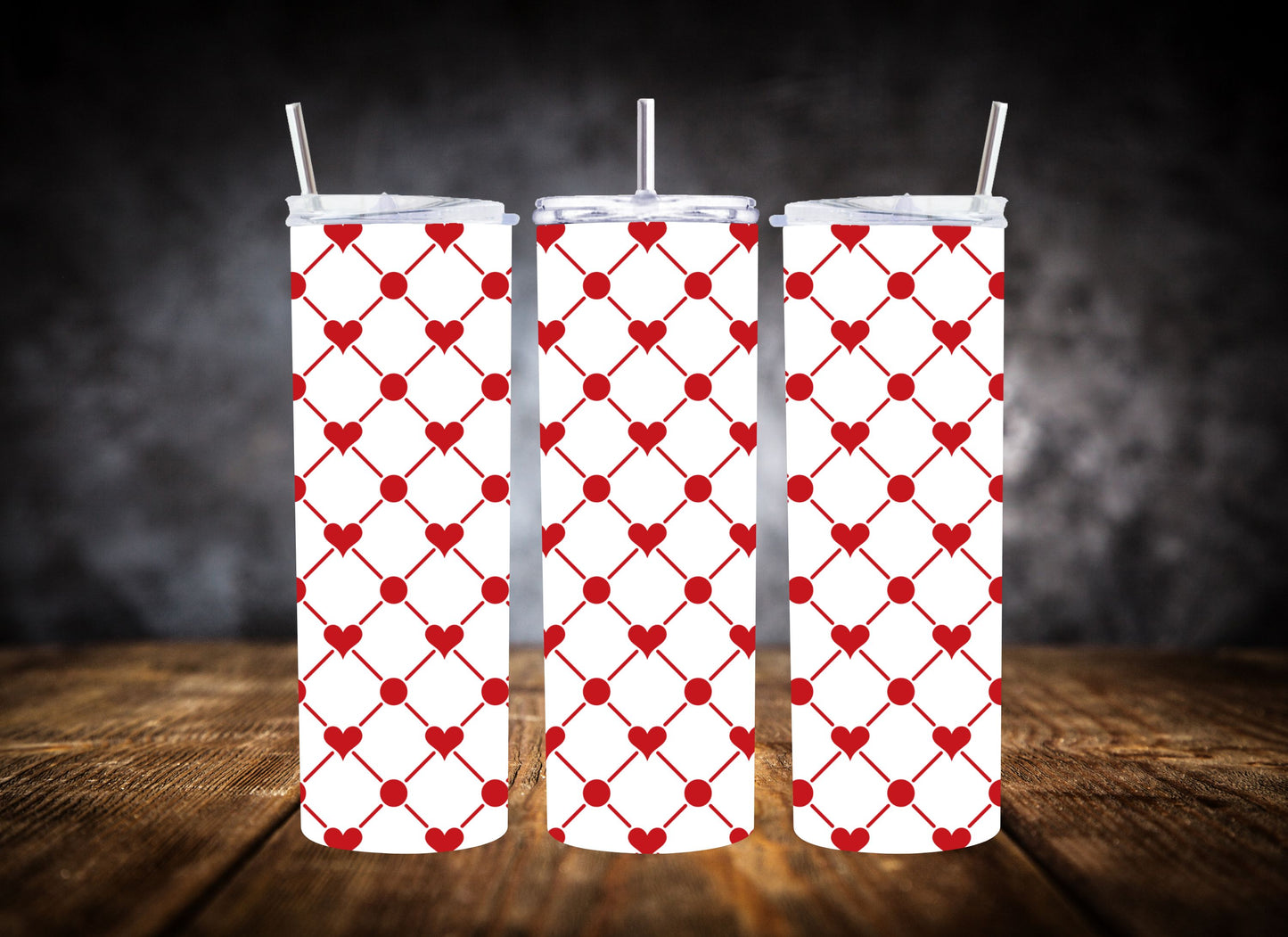 20oz Tumbler- Playful Hearts Collection