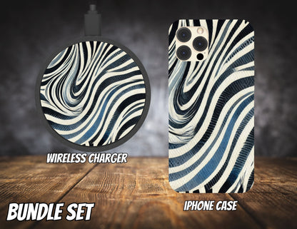 Matching iPhone Case and Wireless Charger- Animal Print Collection