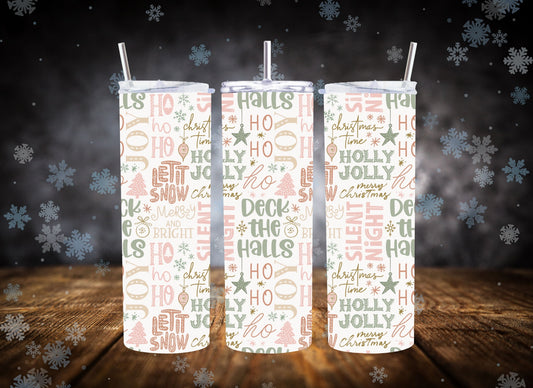 20oz Tumbler Christmas Carol Collage