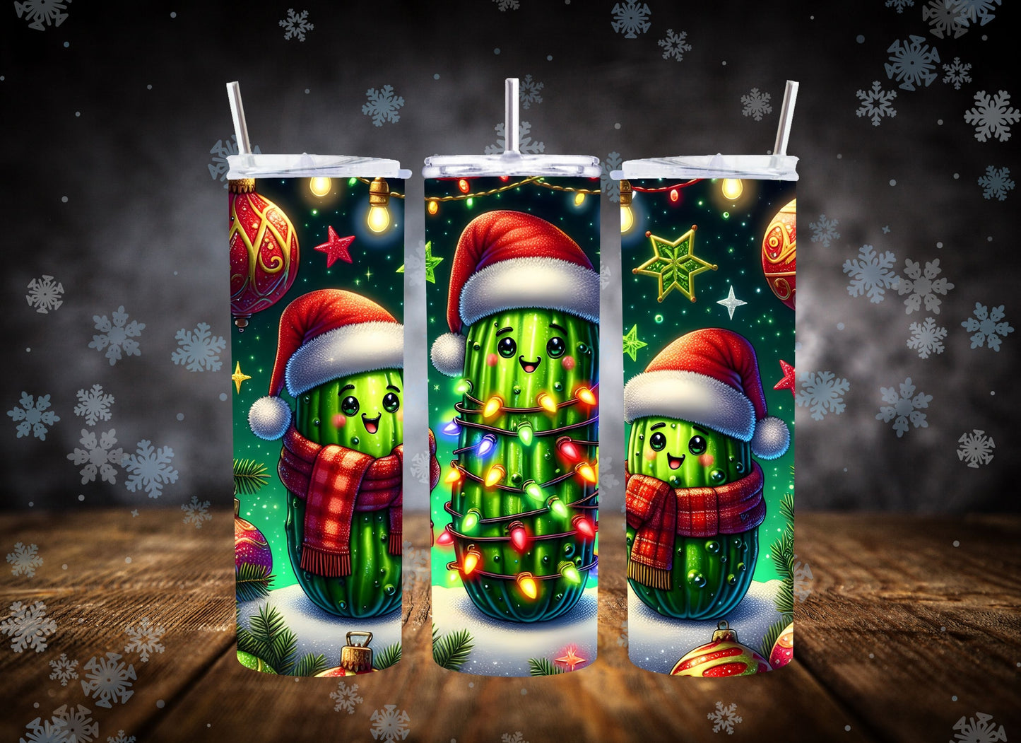 20oz Tumbler Christmas Pickle