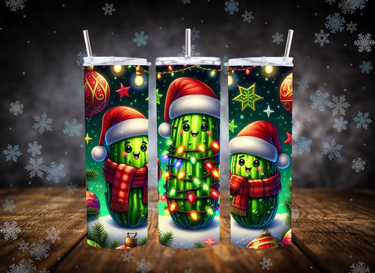 20oz Tumbler Christmas Pickle