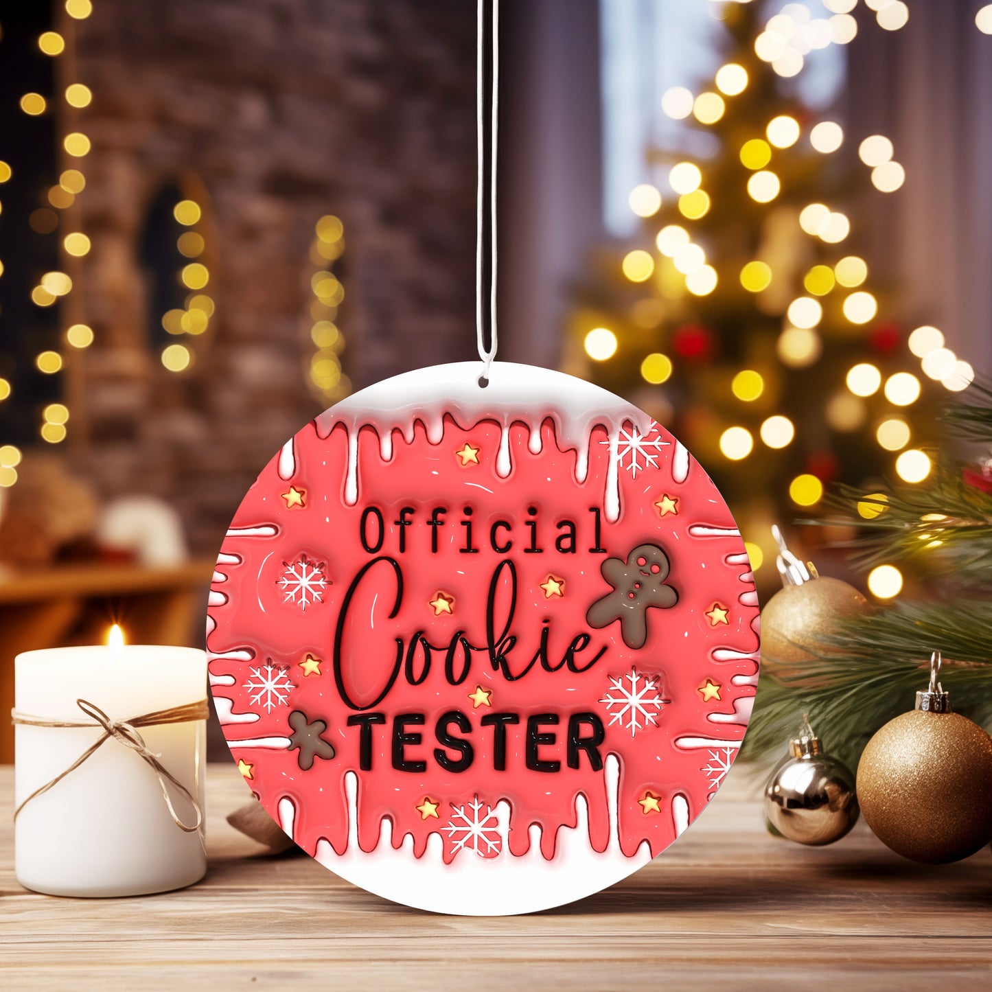 Christmas Ornament Official cookie tester