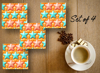 Drink Coasters- Puff Stars