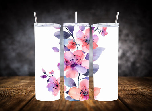 20oz Tumbler- Watercolor Spring Floral Collection