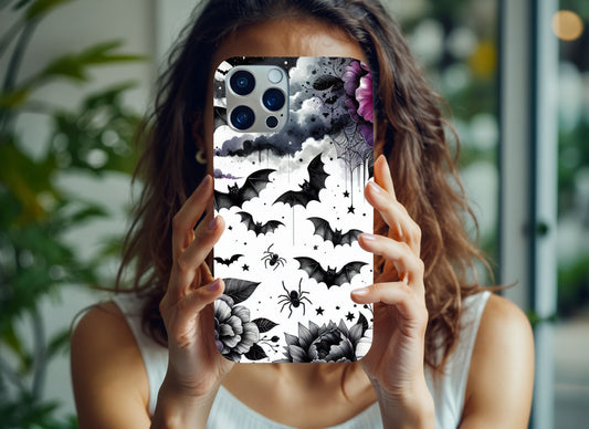 iPhone Case Spooky Floral Bat