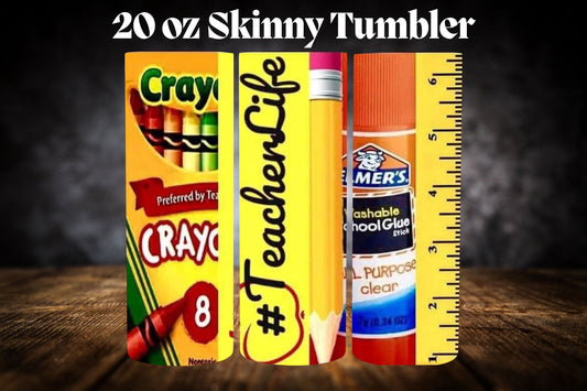 20oz Tumbler--#TeacherLife