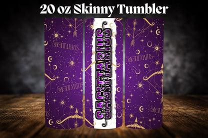 20oz Tumbler- Zodiac-Purple