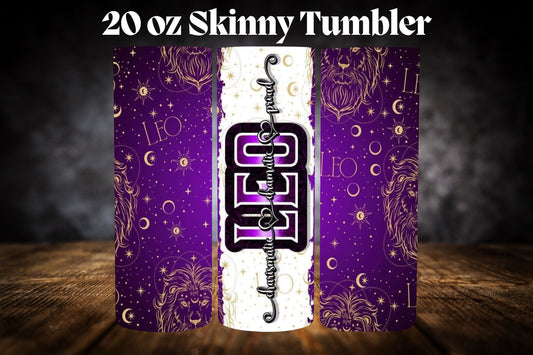 20oz Tumbler- Zodiac-Purple