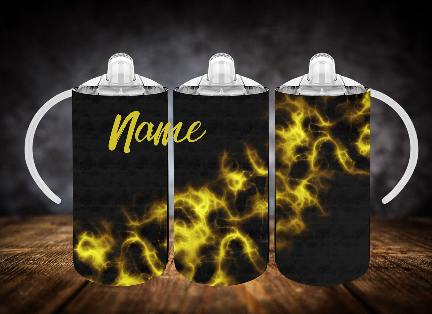 Sippy Cup-Color Flames W/Name