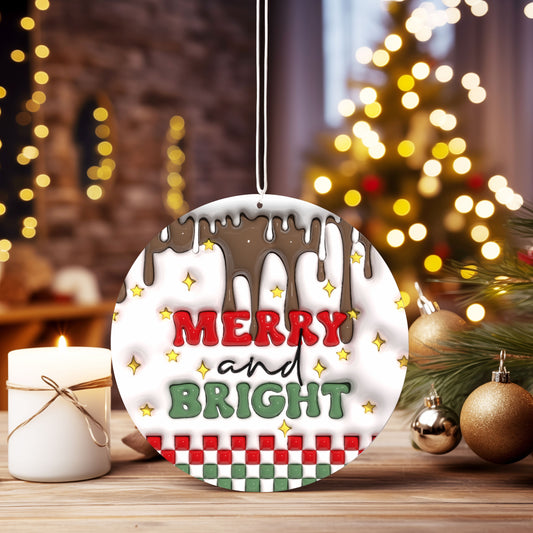 Christmas Ornament Merry and bright
