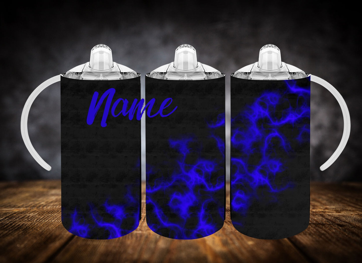 Sippy Cup-Color Flames W/Name