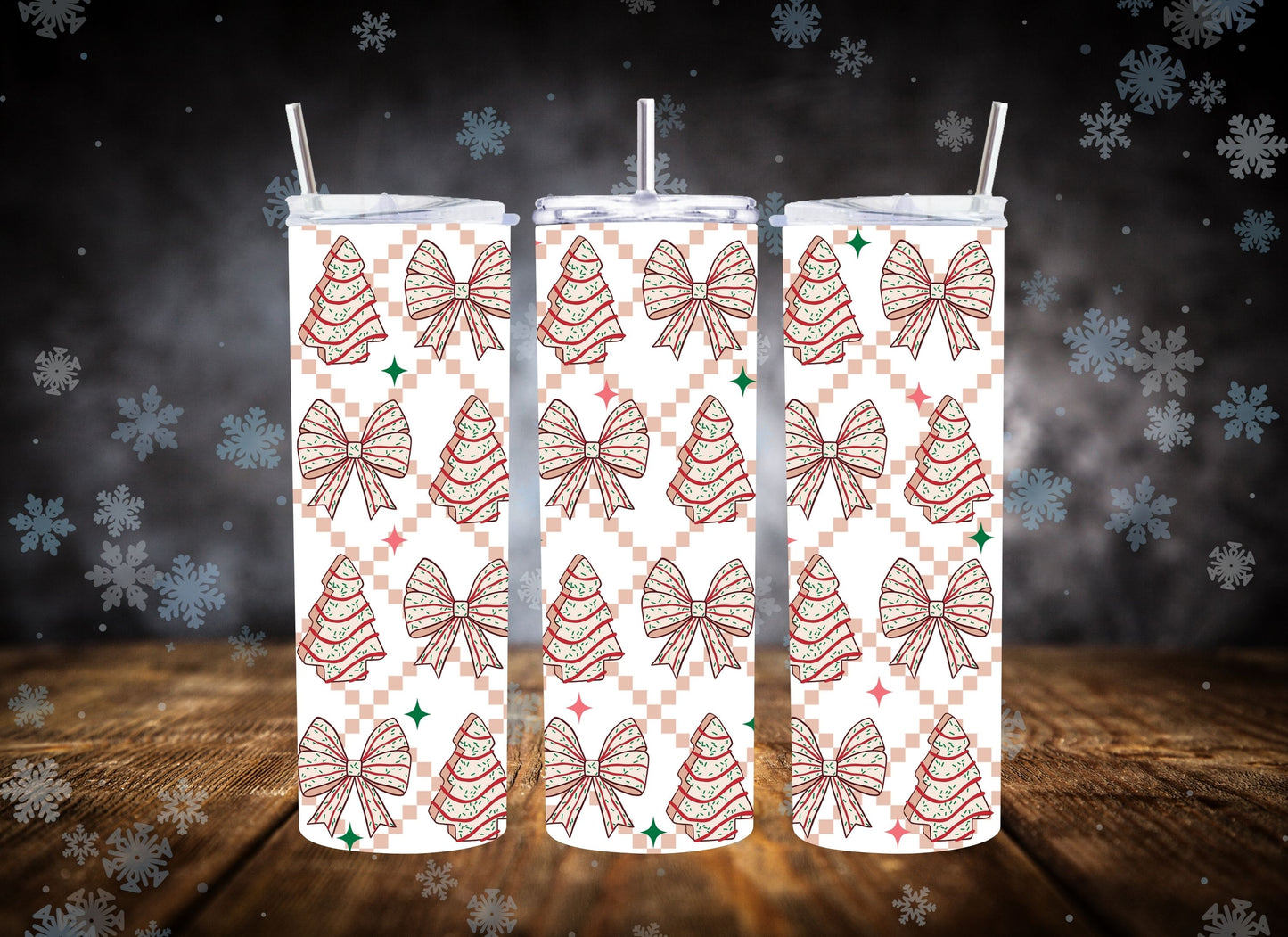 20oz Tumbler Coquette Christmas Tree