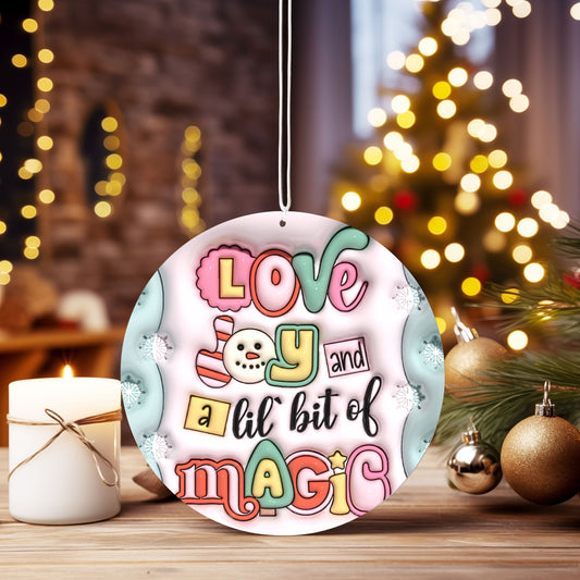 Christmas Ornament Love Joy Magic