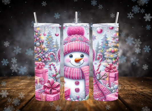 20oz Tumbler Sparkly Snowman