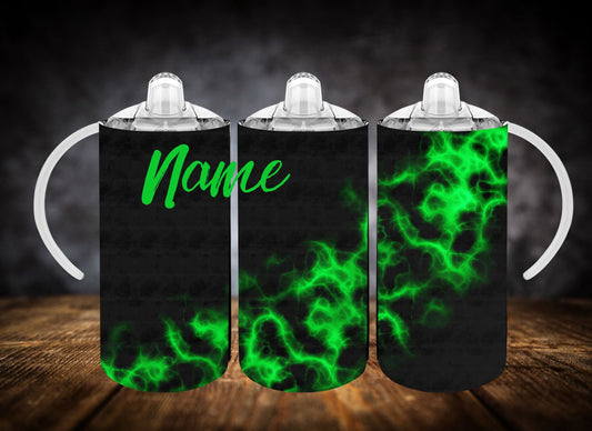 Sippy Cup-Color Flames W/Name
