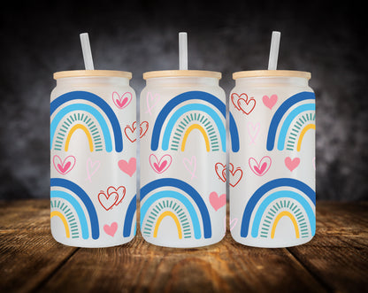 Glass Can-Boho Rainbows