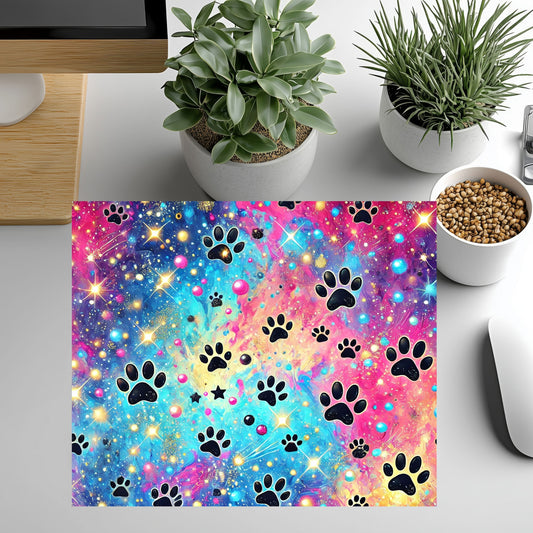 Mouse Pad- Galaxy Paw Prints