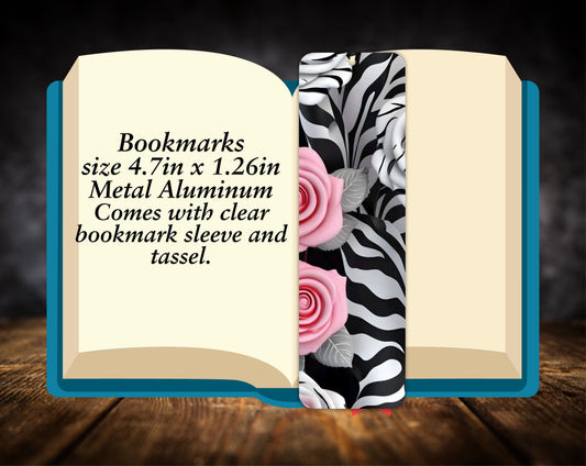 Bookmark- Pink & Zebra Flower