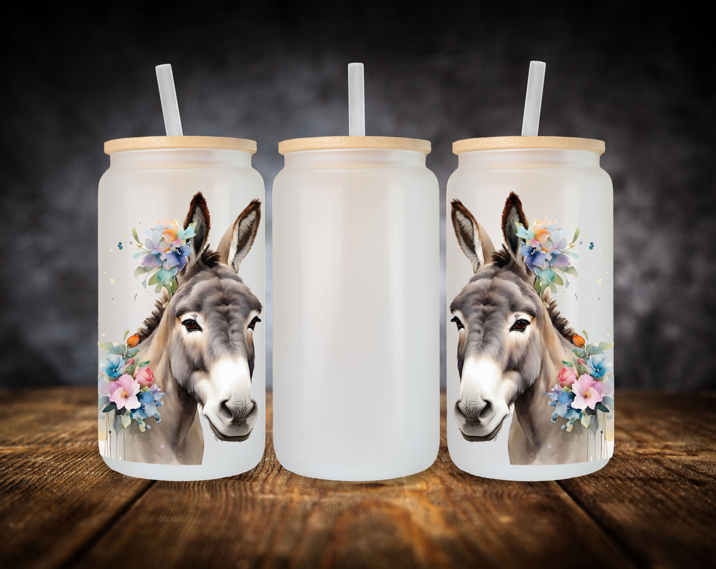 Glass Can-Donkeys Multi