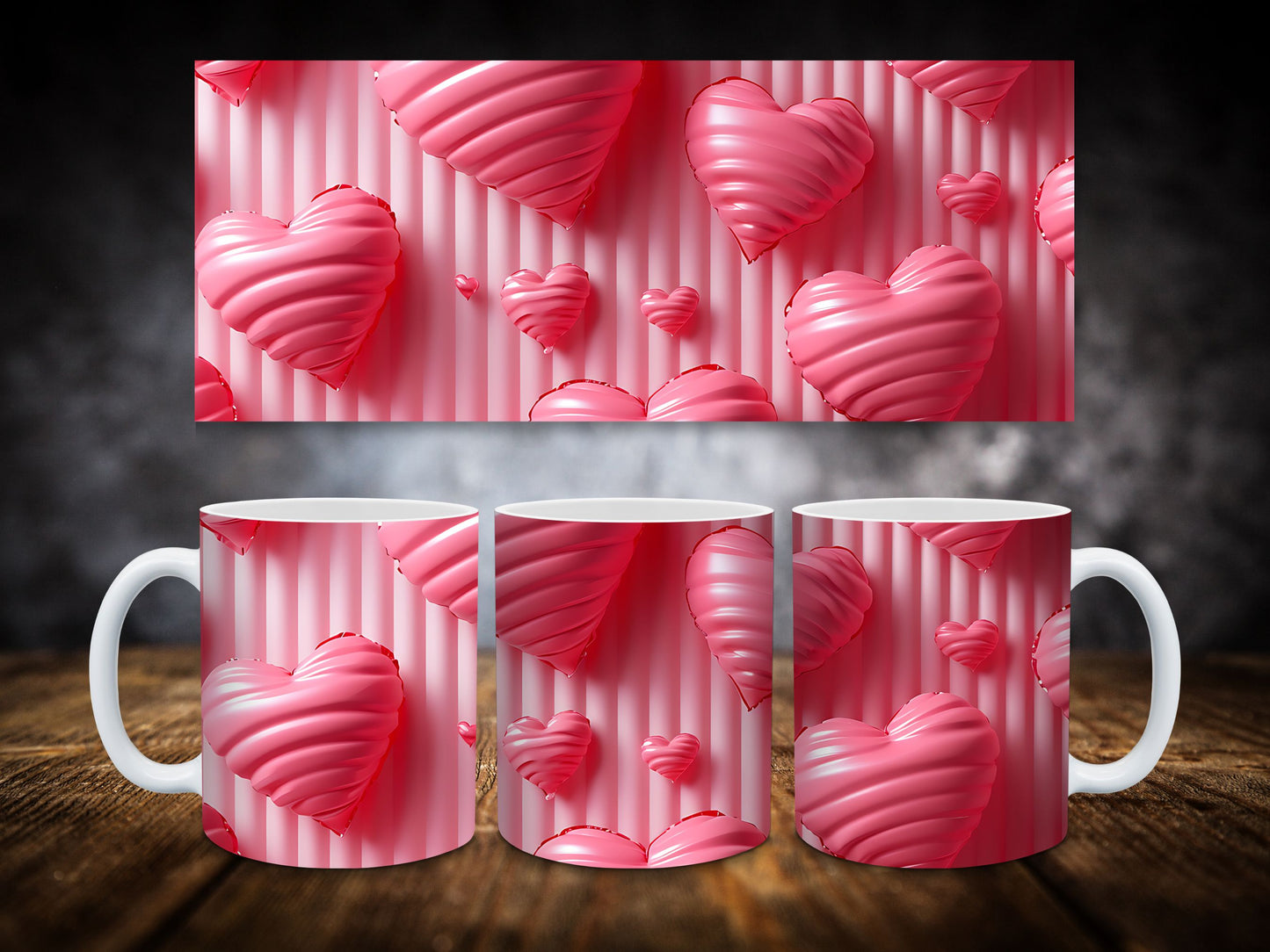Coffee Mugs-Hearts Themed