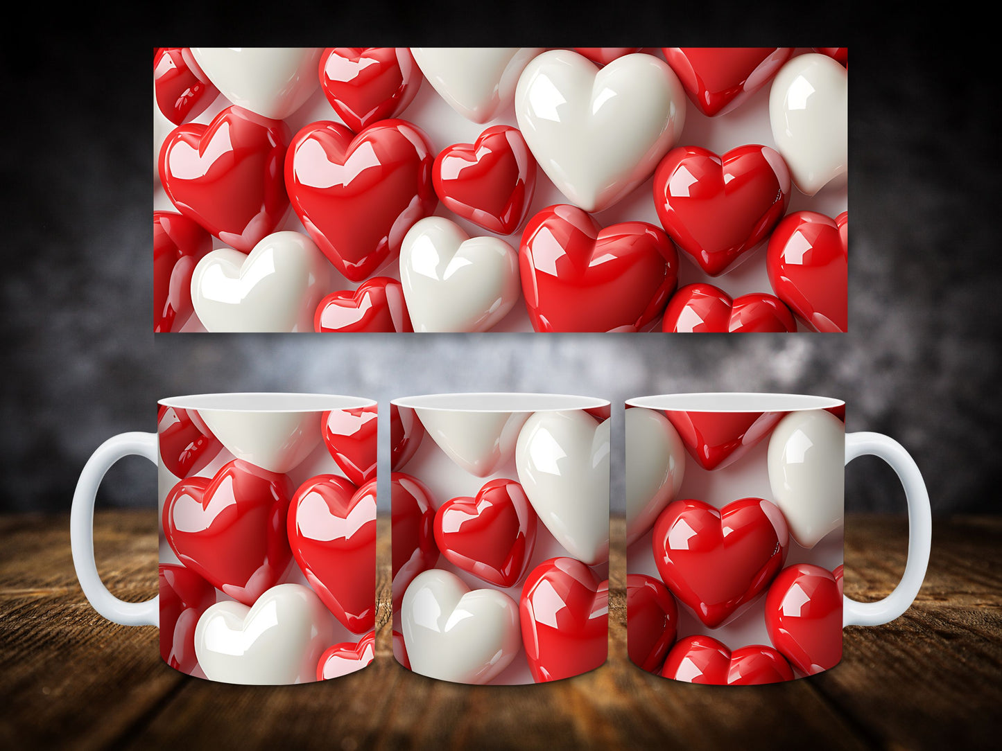 Coffee Mugs-Hearts Themed