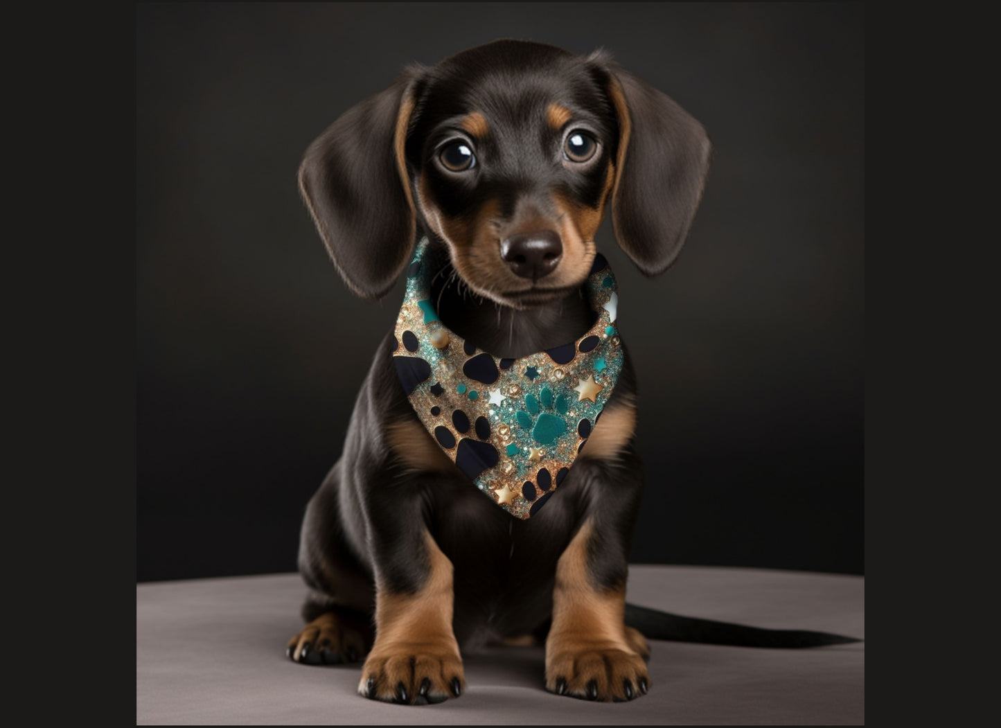 Dog Bandanas-Puppy Paws  Multi