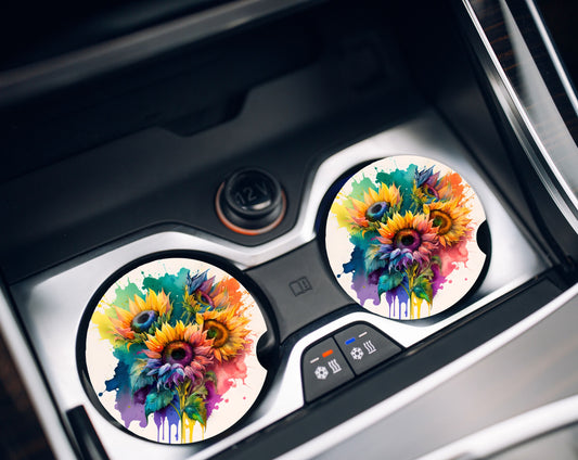 Car Coasters- Sunflowers