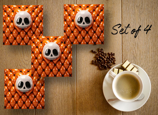 Drink Coasters- Halloween Skull