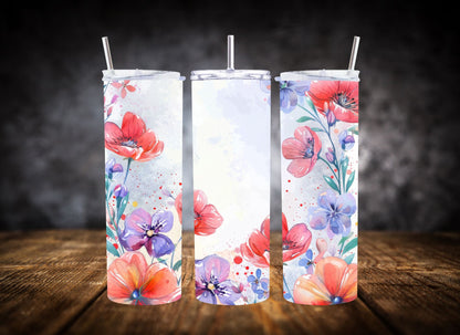 20oz Tumbler- Watercolor Spring Floral Collection