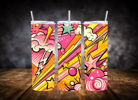 20oz Tumbler- Comic Style Pop Art Collection