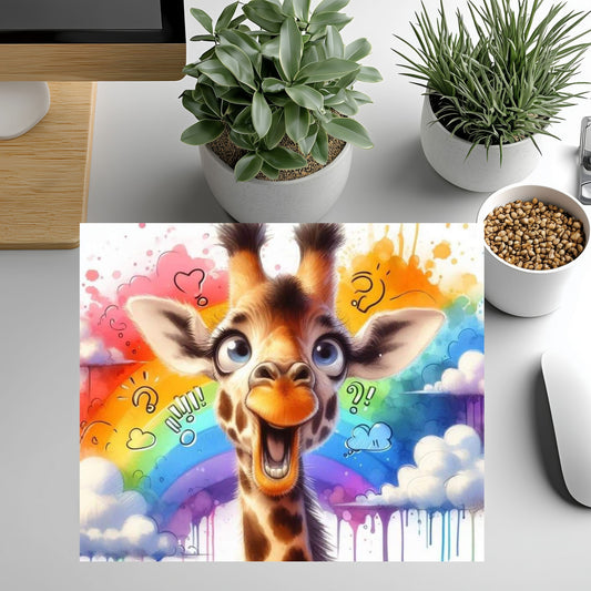 Mouse Pad- Colorful Giraffe