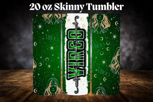 20oz Tumbler- Zodiac-Virgo-Green