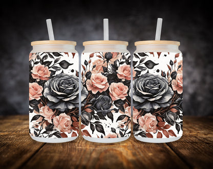Glass Can- Dark Roses