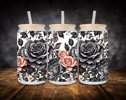 Glass Can- Dark Roses