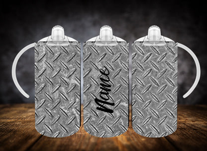 Sippy Cup-Silver Pattern W/Name Multi