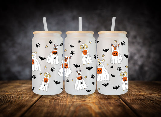 Glass Can Trick-or-Treat Pups