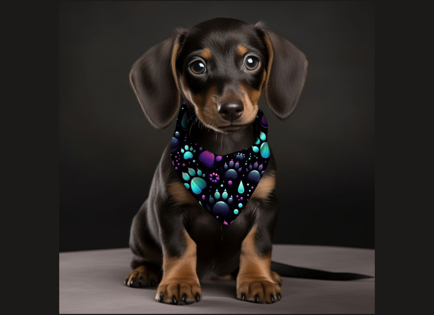 Dog Bandanas-Puppy Paws  Multi