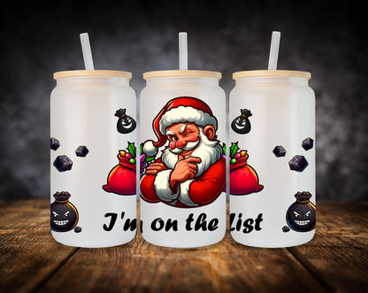 Glass Can- Santa-I'm On The List