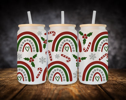 Glass Can- Christmas Designs