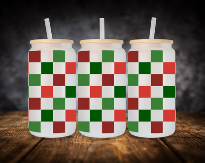 Glass Can- Christmas Designs