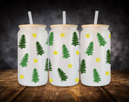 Glass Can- Christmas Designs