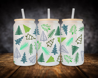 Glass Can- Christmas Designs