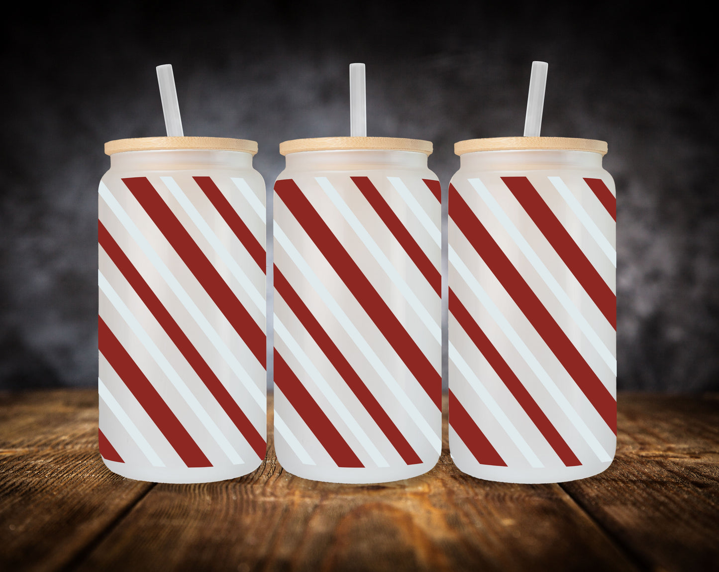 Glass Can- Christmas Designs